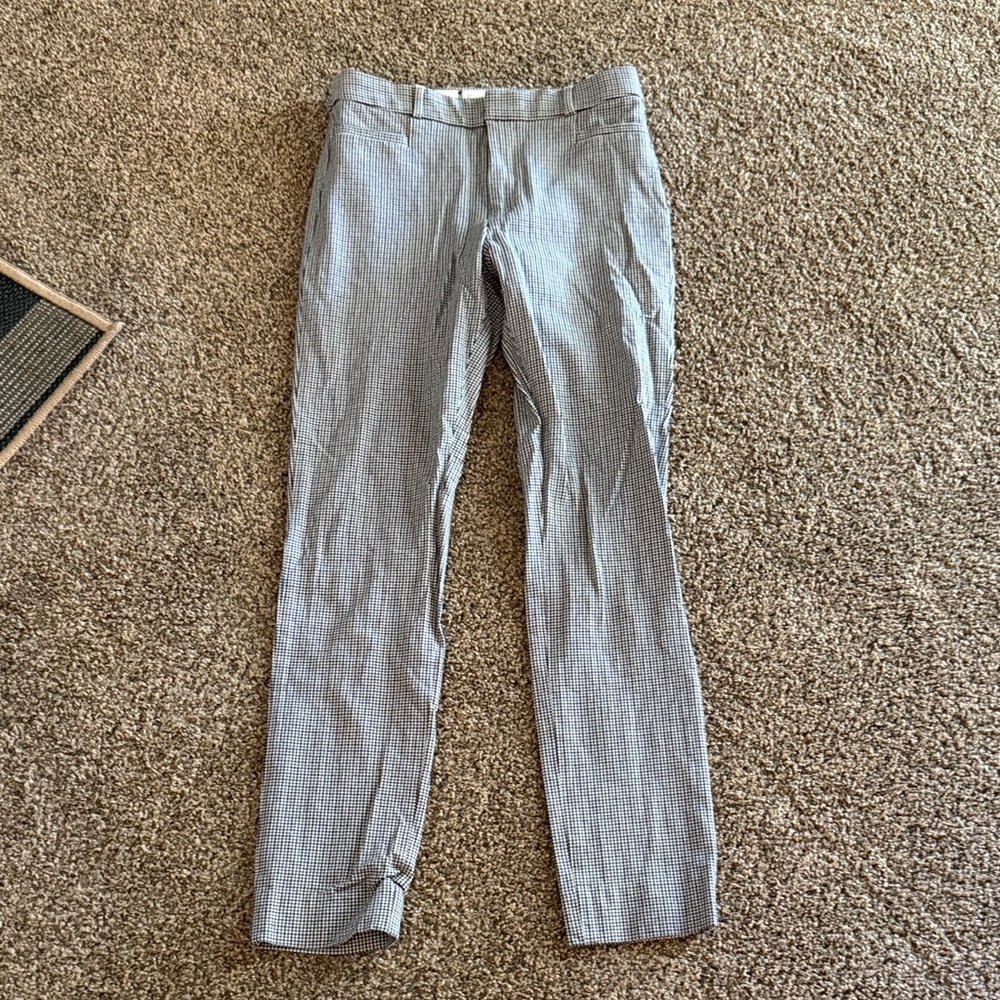 Banana Republic Women's Black and White Checkered Skinny Pants